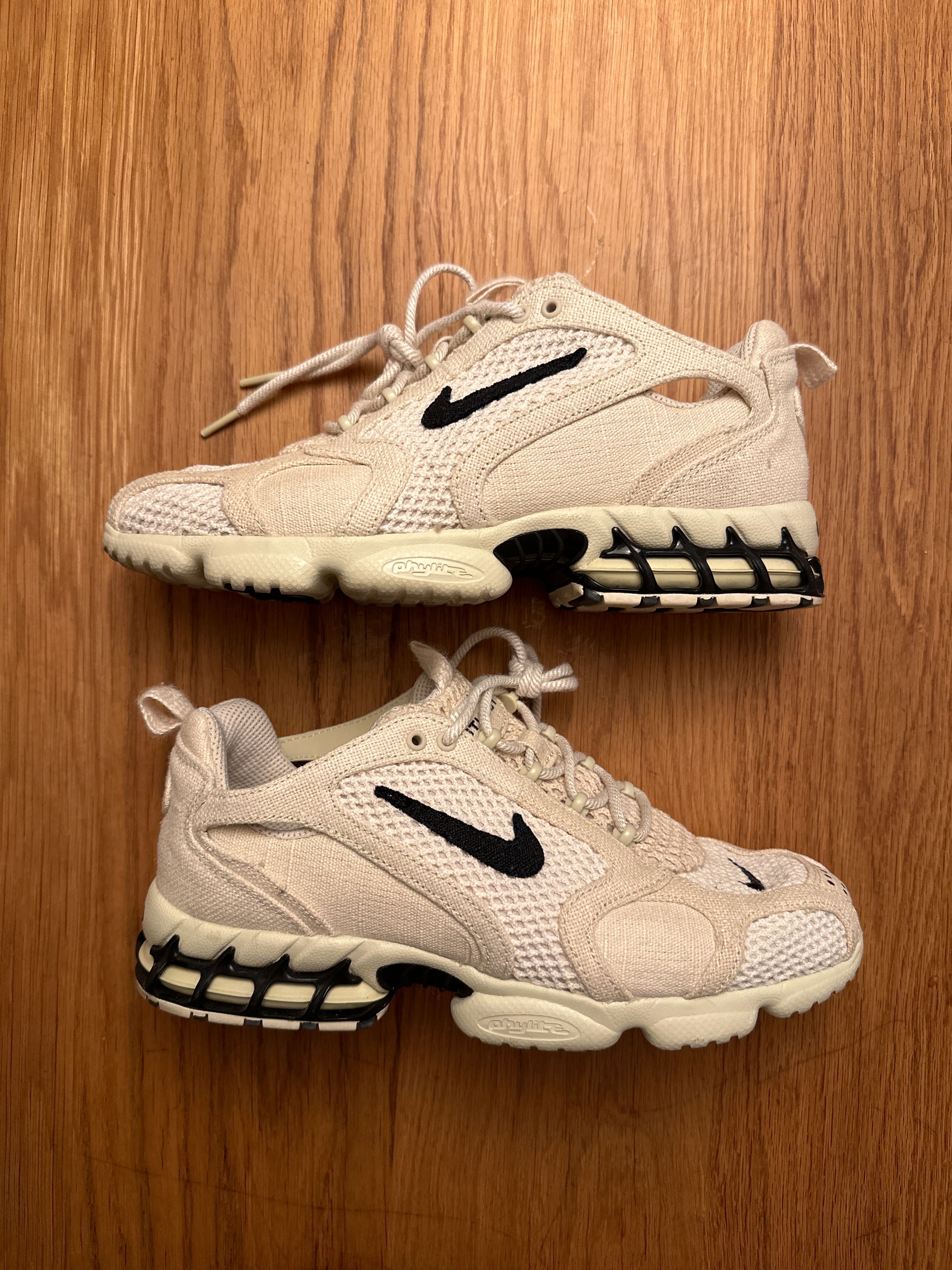 Stussy × Nike Air Zoom Spiridon CG 2 "Fossil/Black"