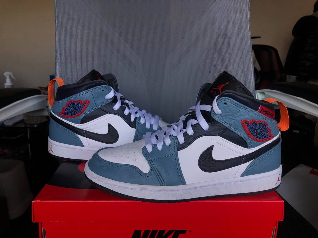 FACETASM × Nike Air Jordan 1 Mid "White/Navy"