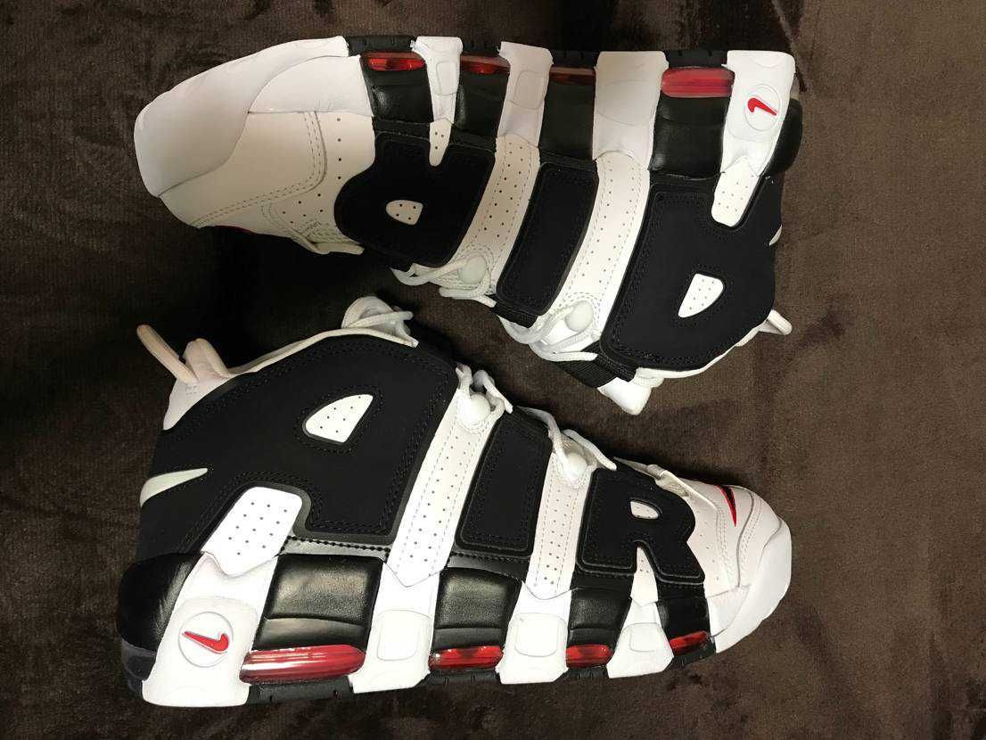 NIKE AIR MORE UPTEMPO "WHITE/BLACK/UNIVERSITY RED"(2020)
