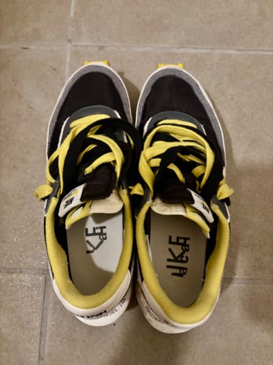 UNDERCOVER × sacai × Nike LD Waffle "Black/Sail-Dark Grey-Bright Citron"
