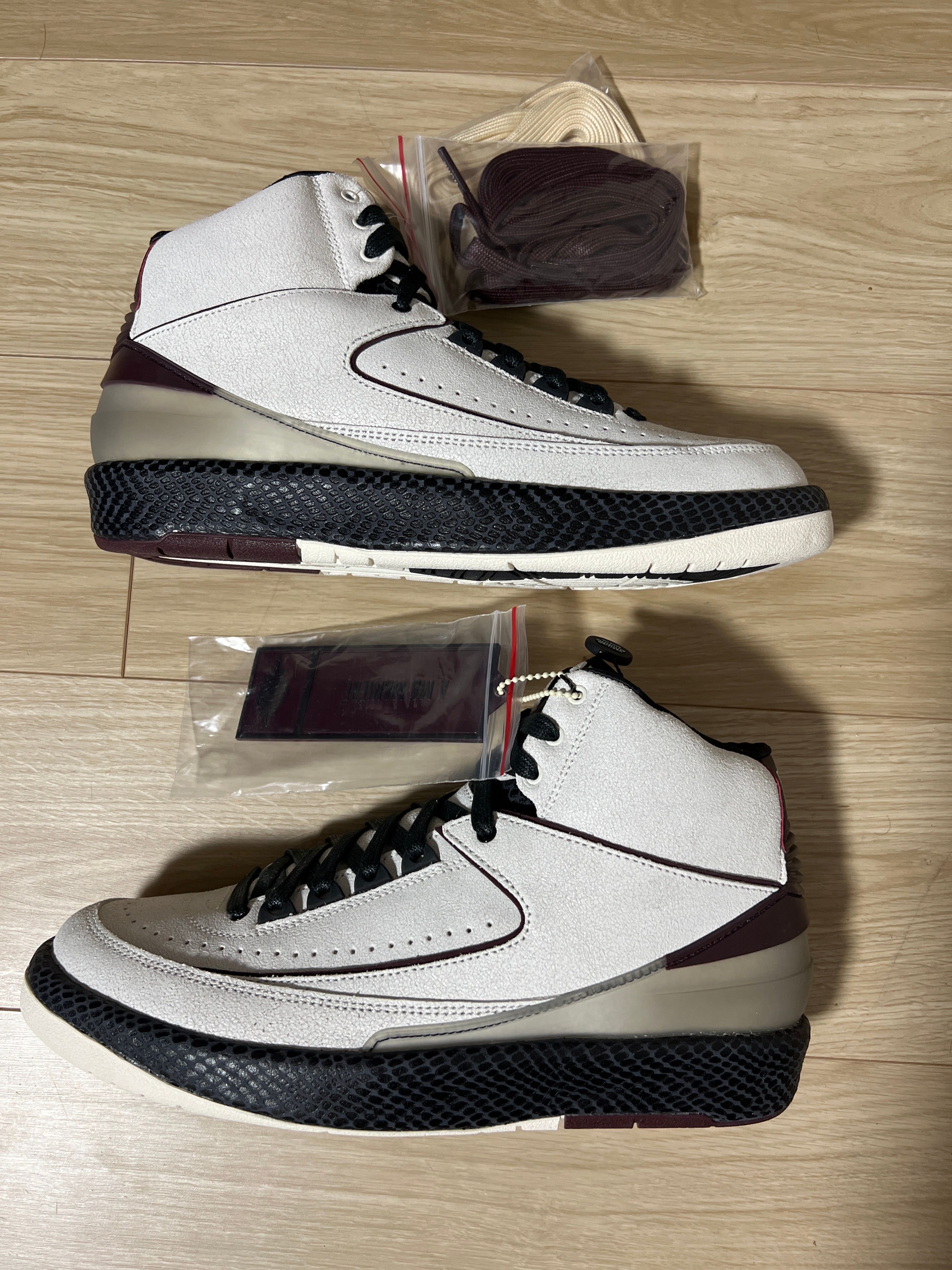 A Ma Maniere × Nike Air Jordan 2 "Airness/Sail and Burgundy"
