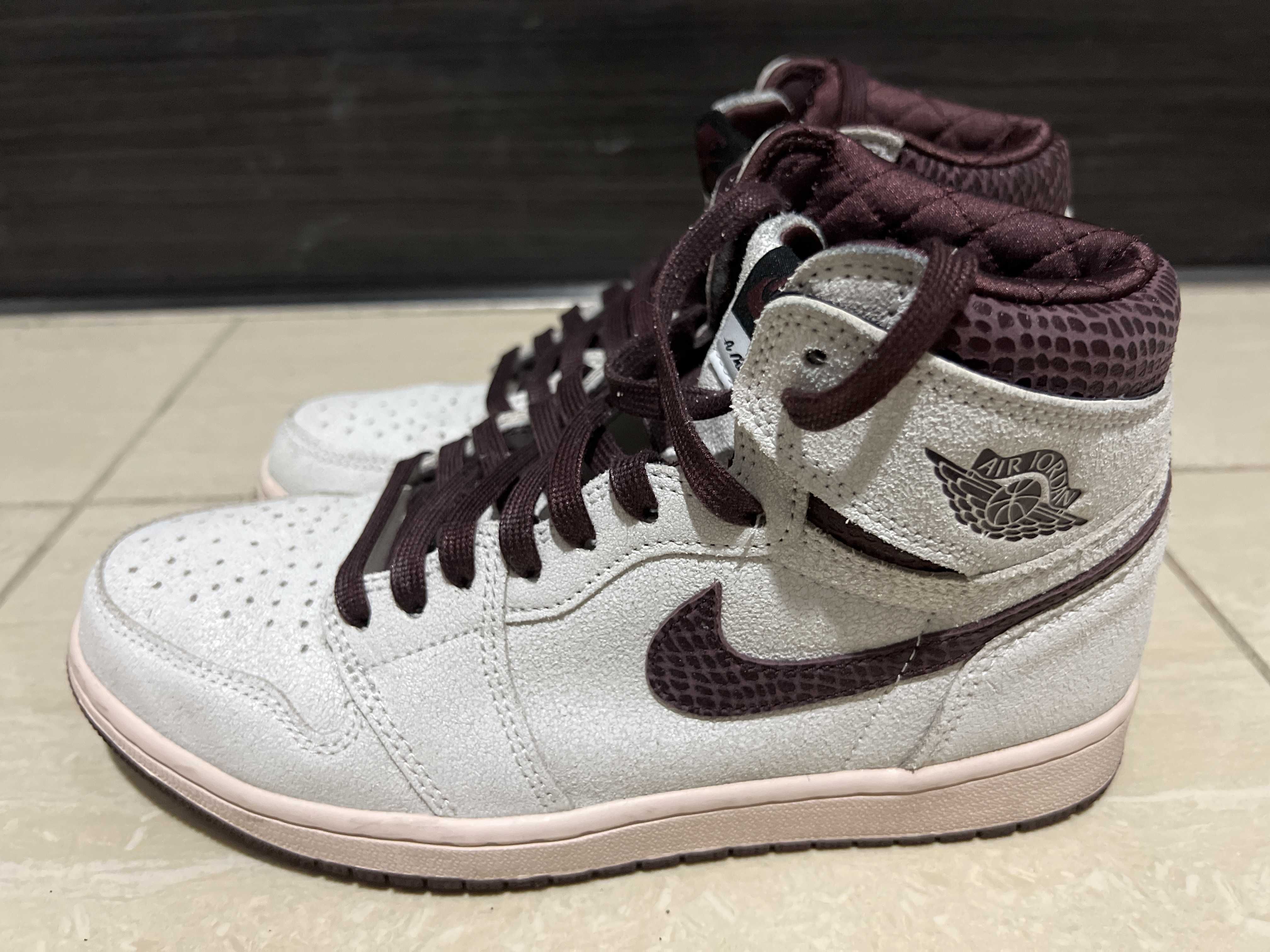 A Ma Maniere × Nike Air Jordan 1 Retro High OG "Sail and Burgundy"