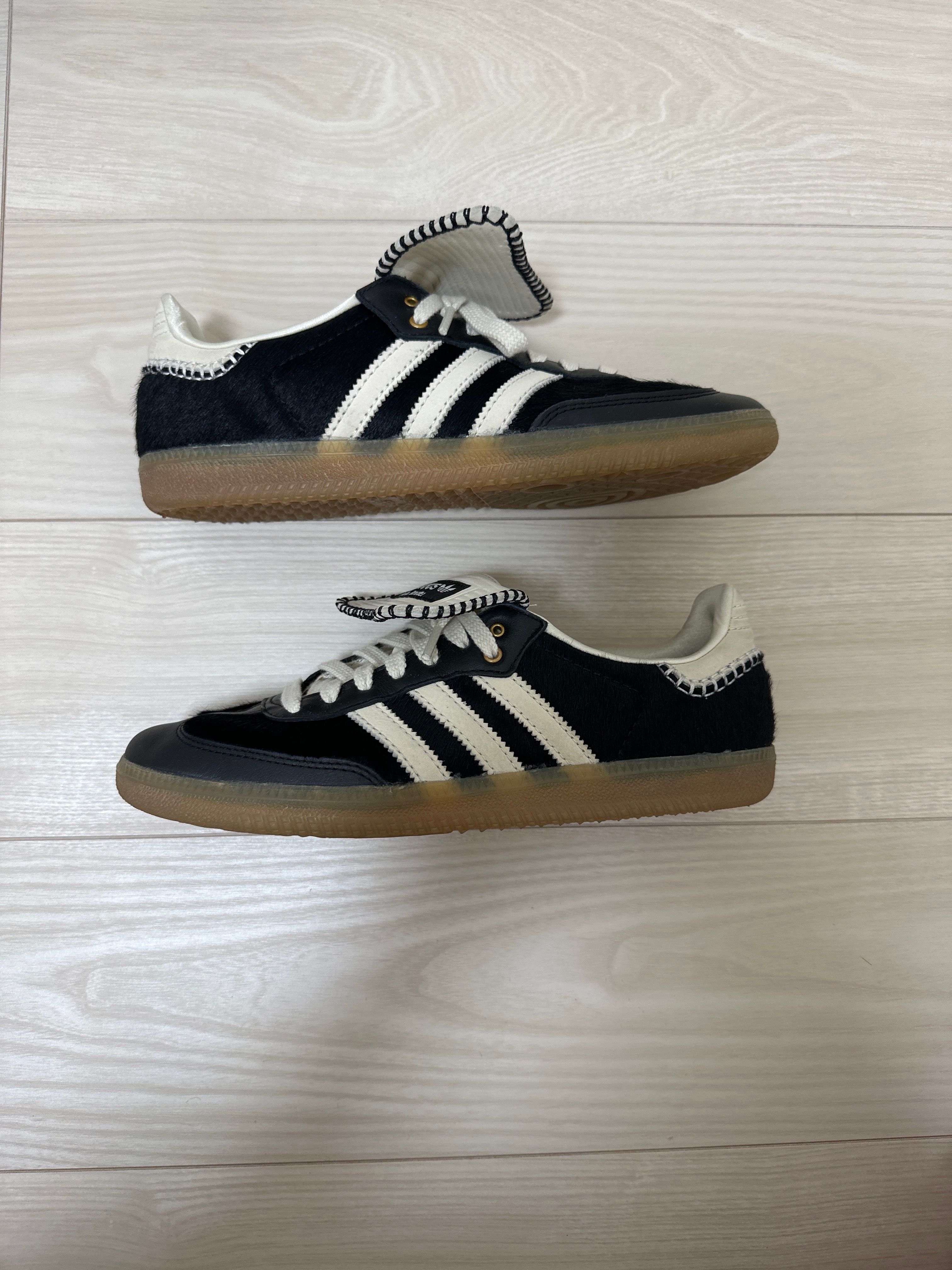 Wales Bonner × adidas Samba Pony Tonal Low "Core Black/Cream White"