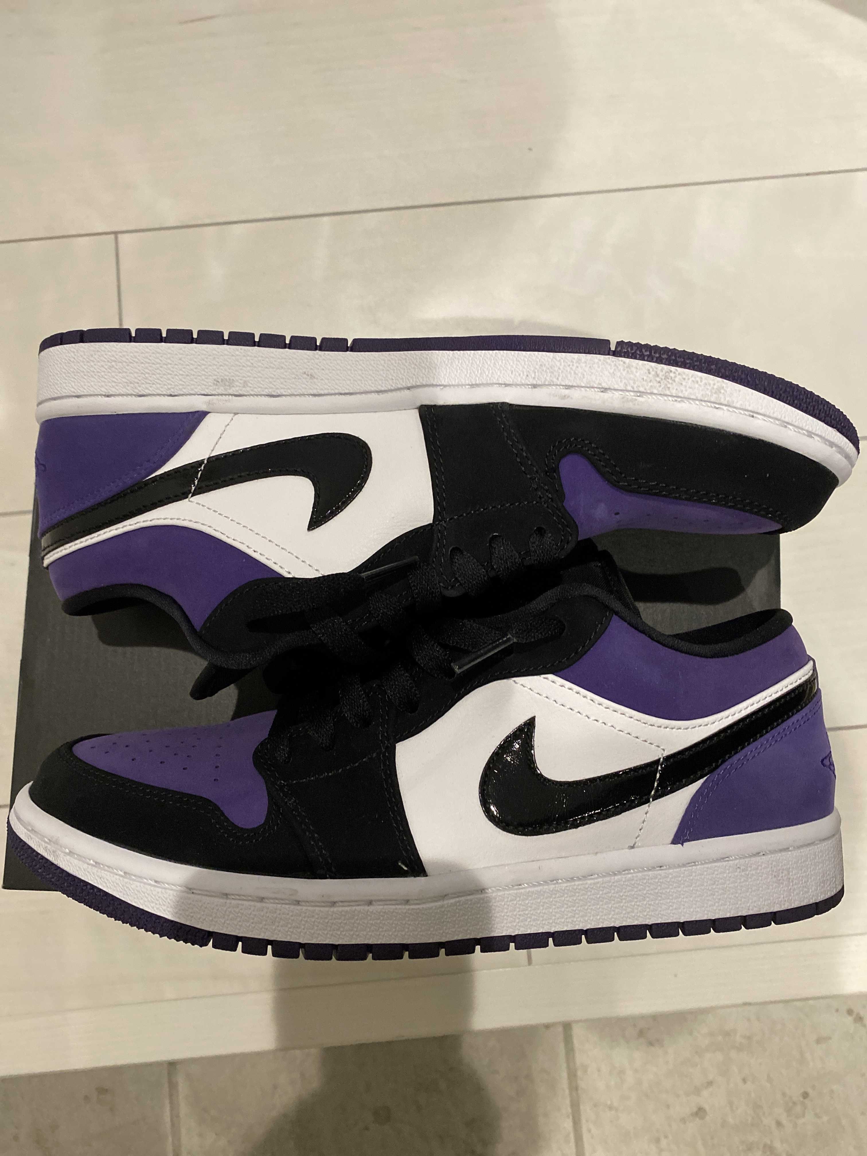 Nike Air Jordan 1 Retro Low "White/Black/Court Purple" 