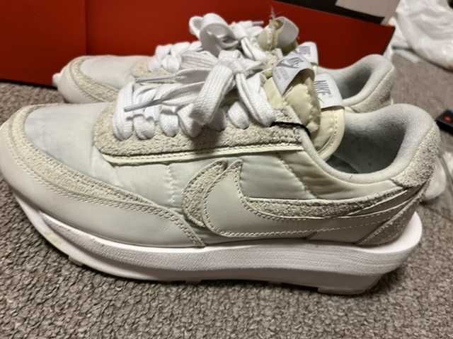 sacai × Nike LDV Waffle "Triple White"