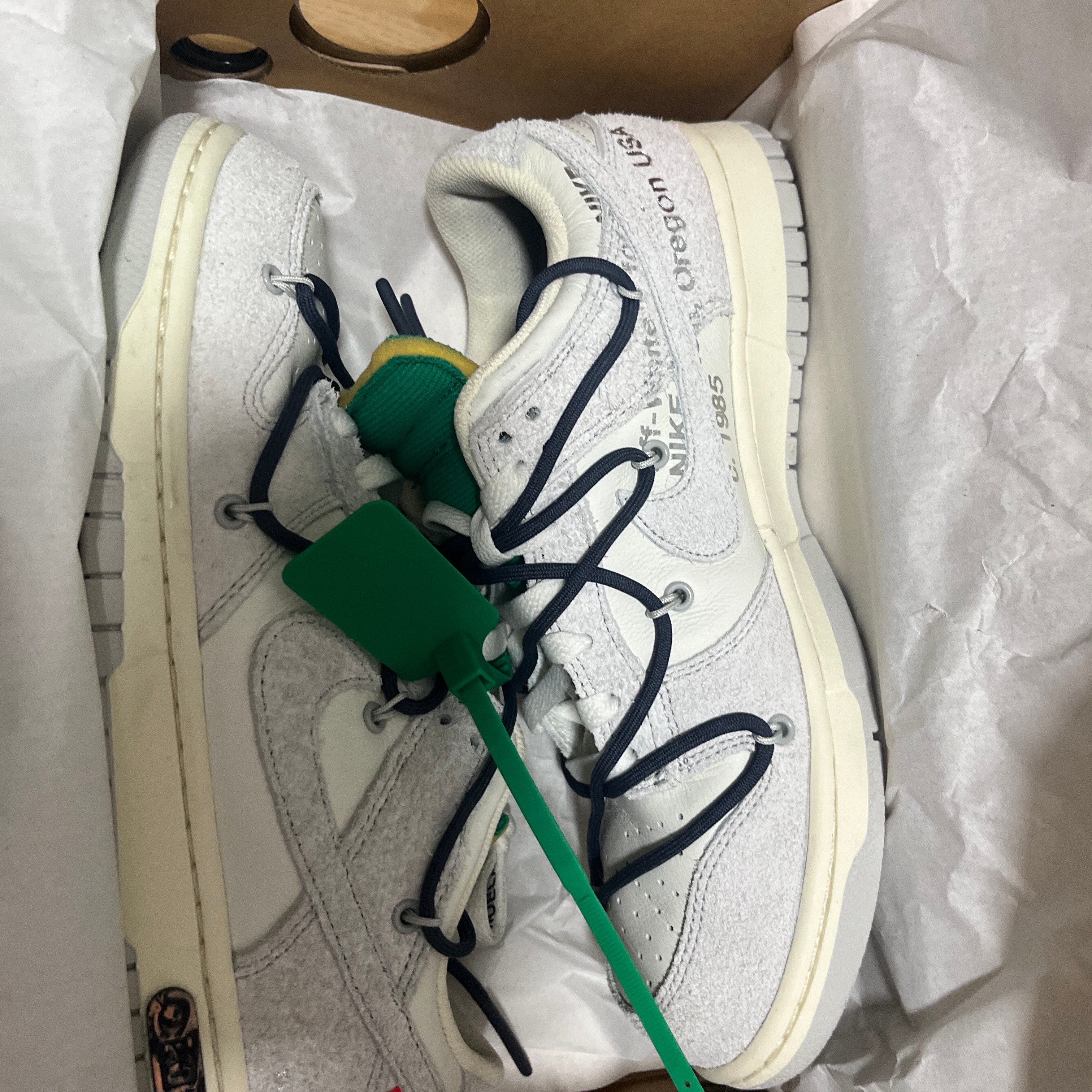 Off-White × Nike Dunk Low "Sail/Neutral Grey/Gridiron"