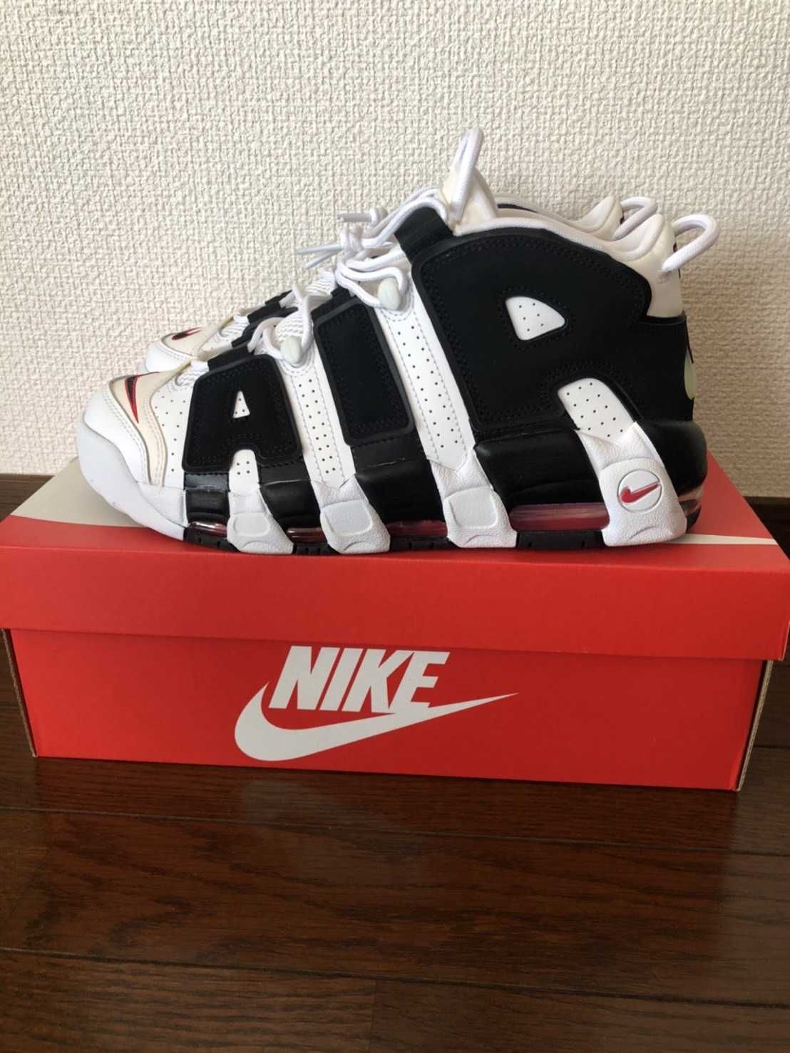 NIKE AIR MORE UPTEMPO "WHITE/BLACK/UNIVERSITY RED"(2020)