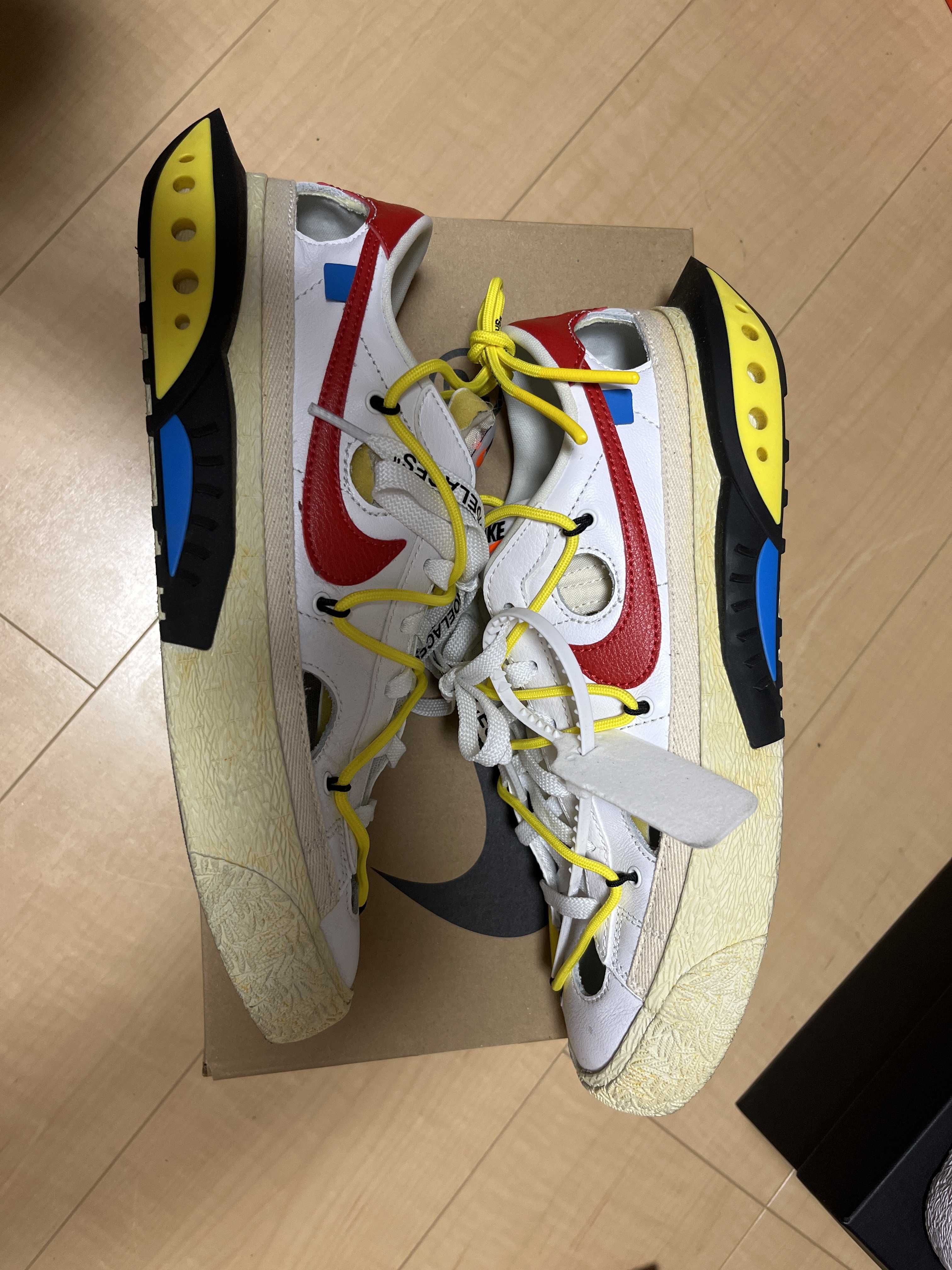 Off-White × Nike Blazer Low "White and University Red"