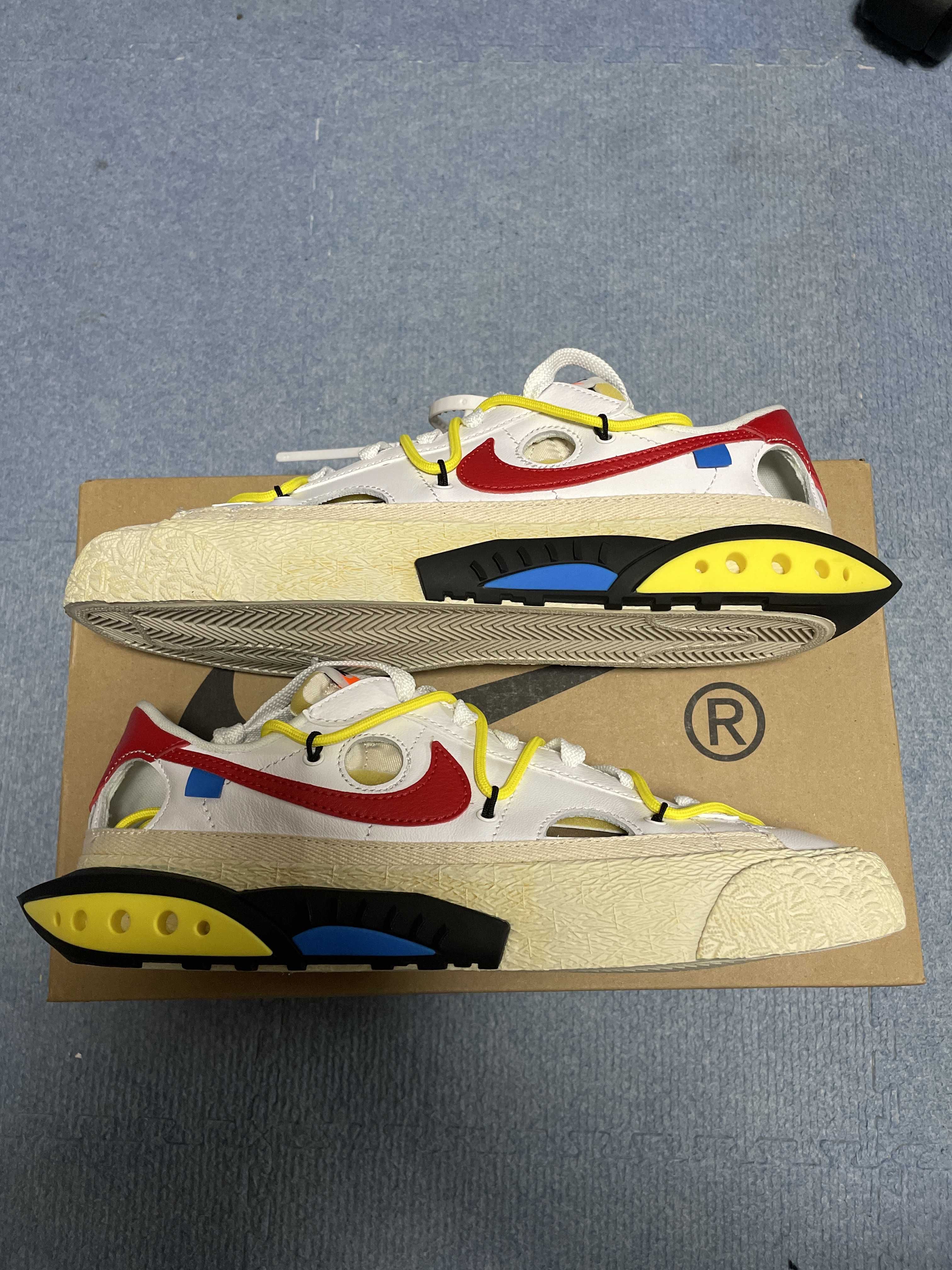 Off-White × Nike Blazer Low "White and University Red"