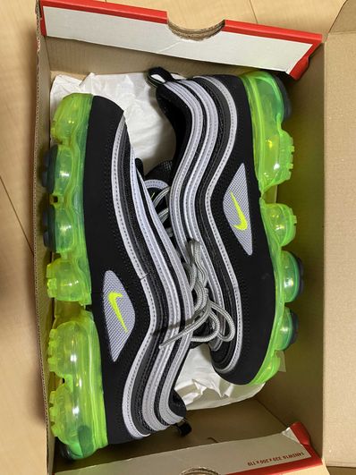 Nike Air Vapormax '97 "Black/Volt-Metallic Silver"