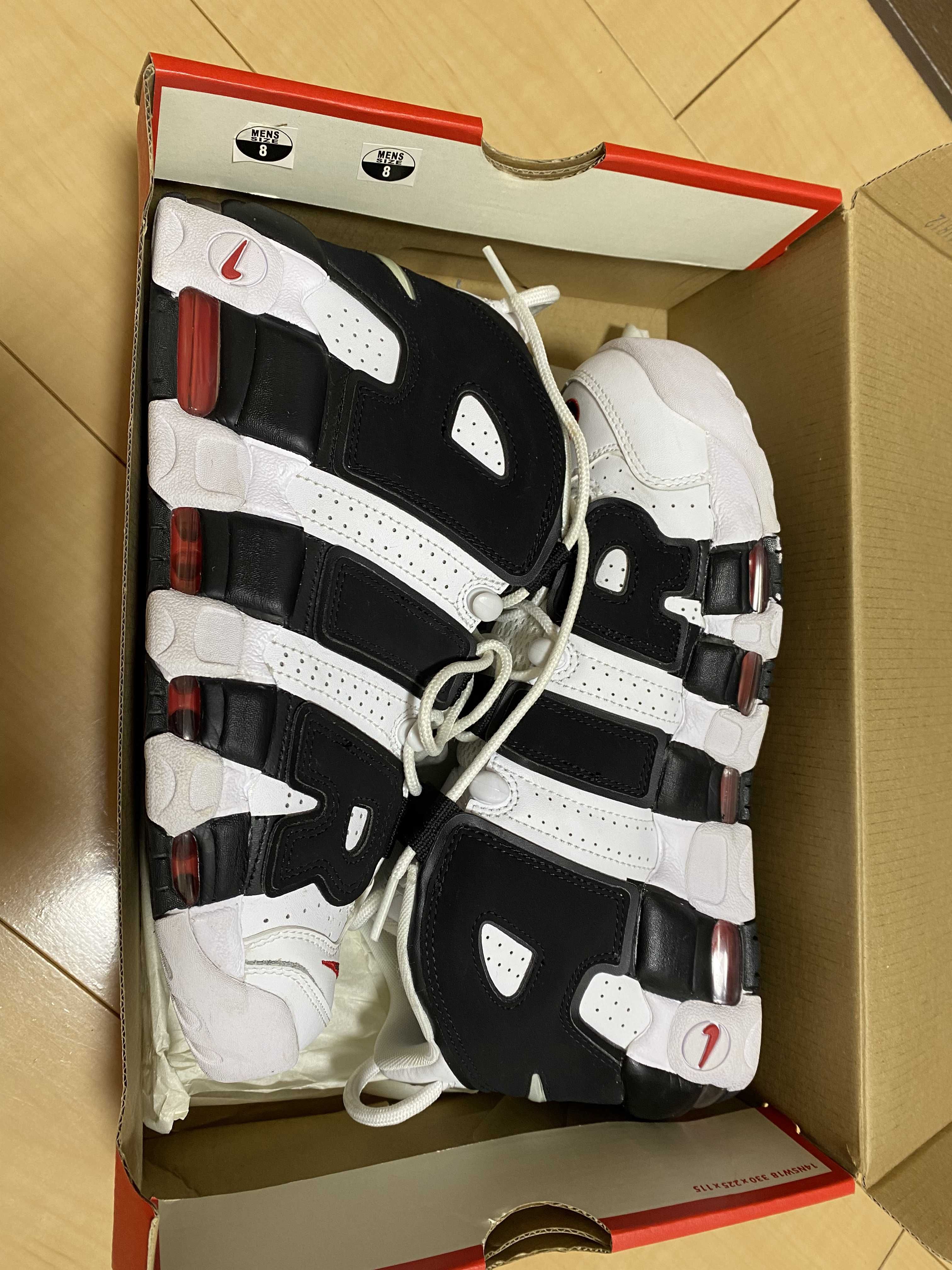 Nike Air More up Tempo "White/Black/University Red"(~2018)