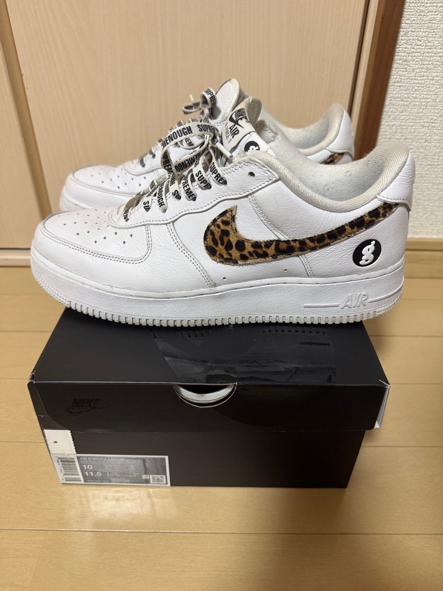 GOODENOUGH × Supreme × Nike Air Force 1 Low "White/Leopard" (25SS Week15)