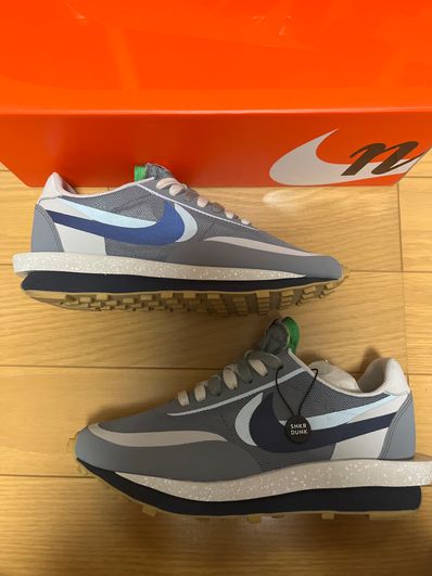 CLOT × Sacai × Nike LD Waffle "Grey Obsidian/Cool Grey"