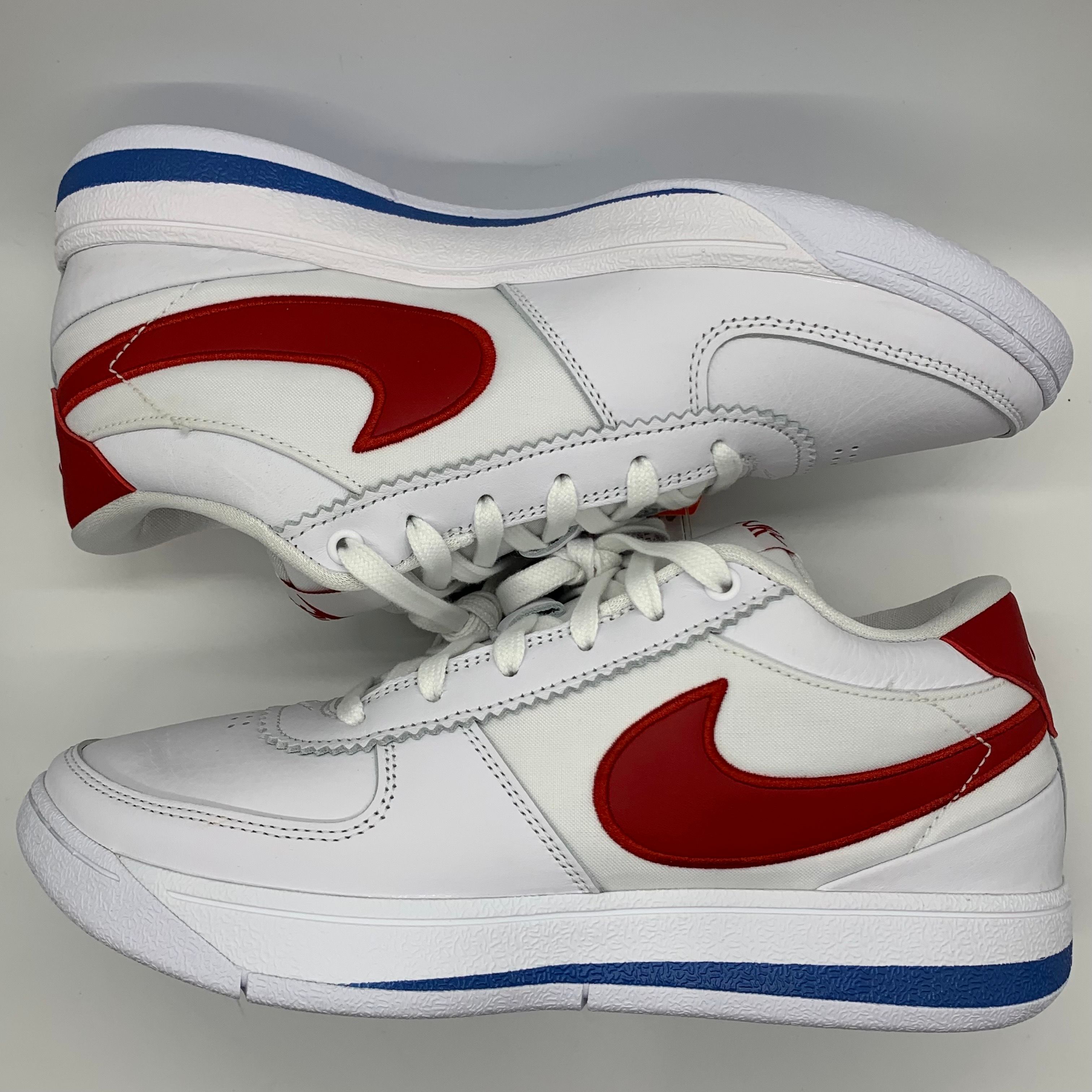 Nike Book 1 Cortez "Forrest Gump/White and Varsity Red" (FJ4250-105/FJ4249-105)