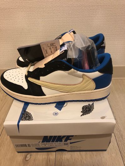 Travis Scott × fragment design × Nike Air Jordan 1 Low OG SP "Military Blue"