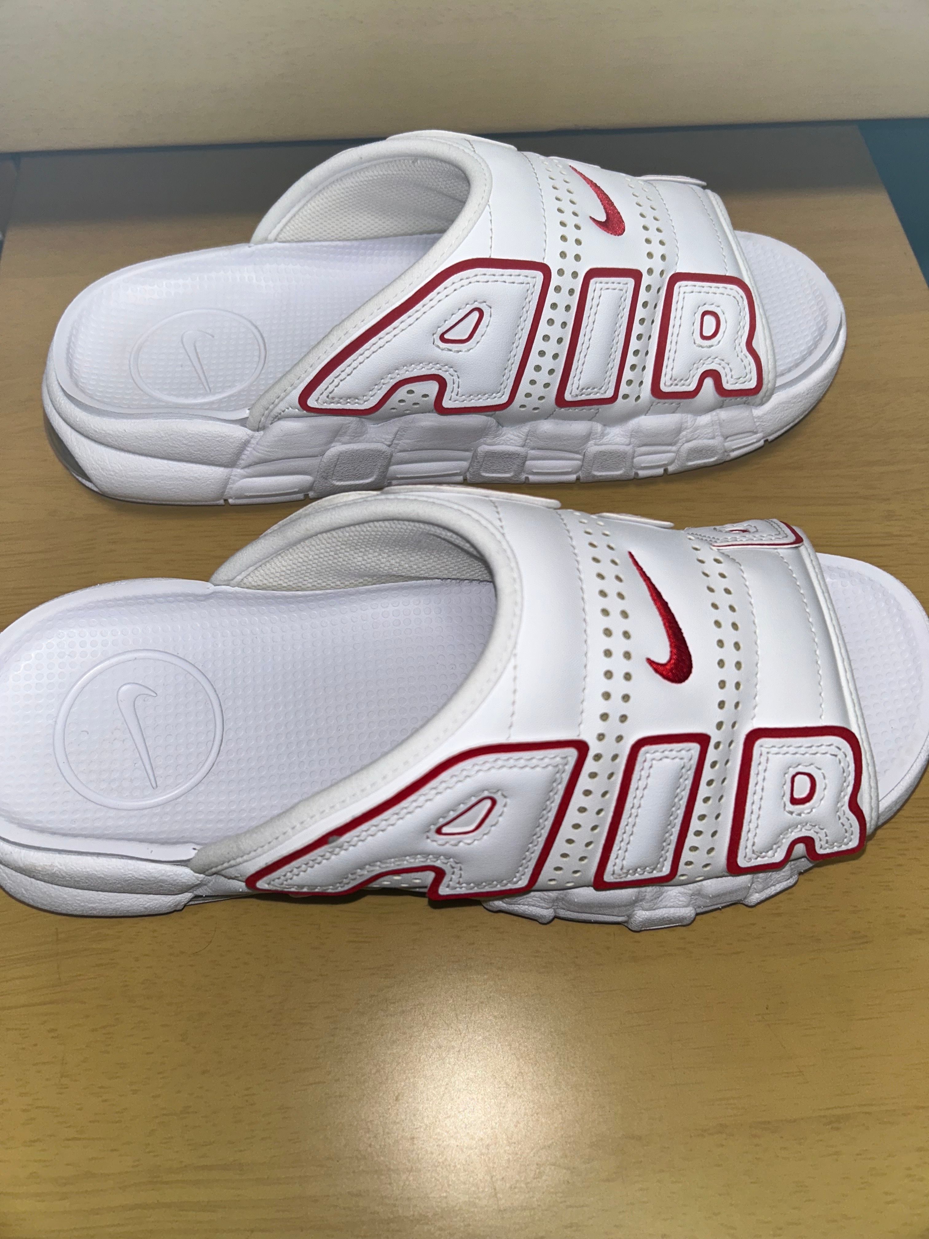 Nike Air More Uptempo Slide "White and University Red"