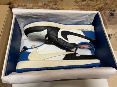 Travis Scott × fragment design × Nike Air Jordan 1 Low OG SP "Military Blue"