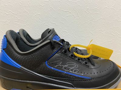 Off-White × Nike Air Jordan 2 Low "Black and Varsity Royal"