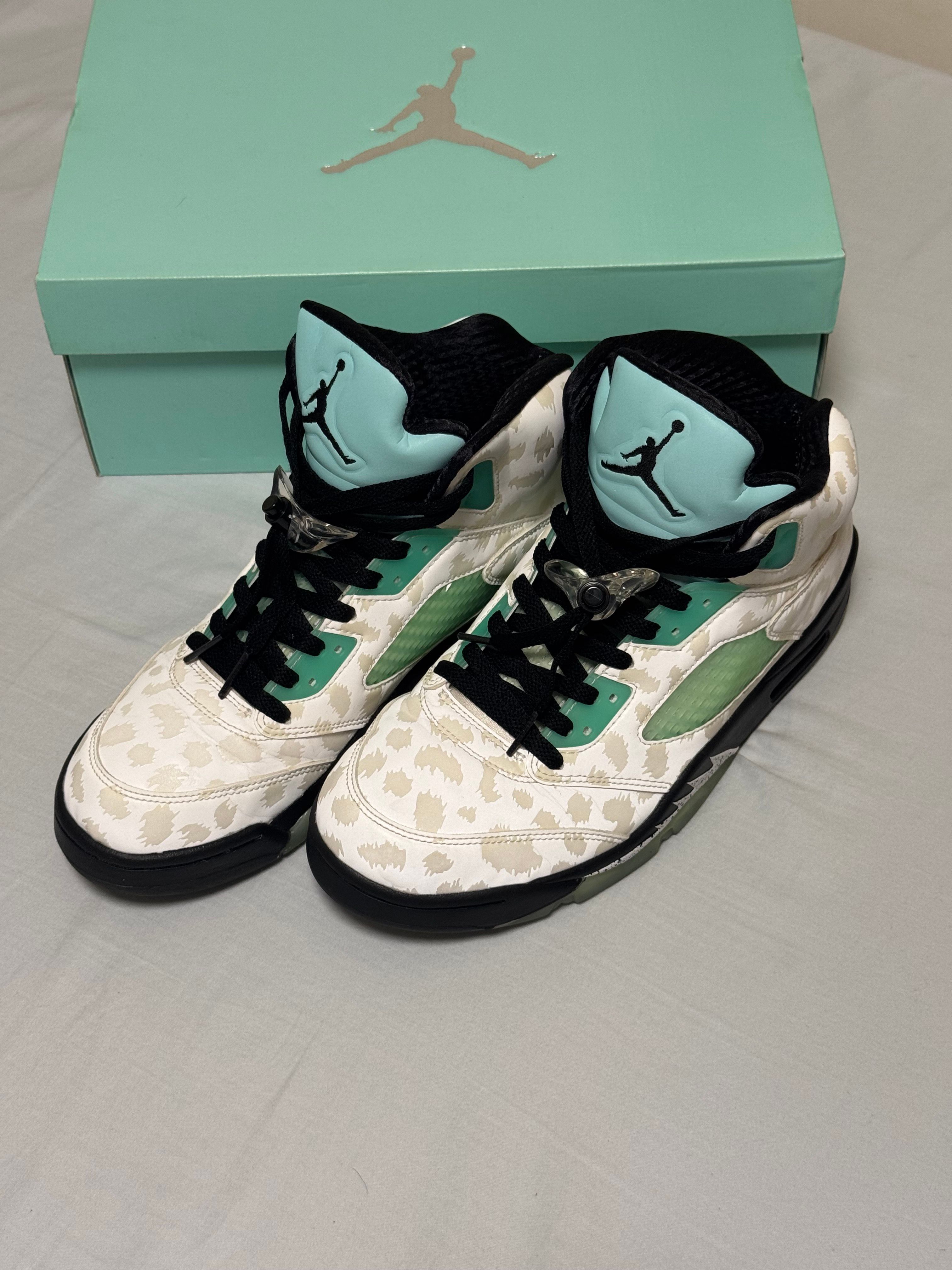 Nike Air Jordan 5 "White/Black/Island Green"