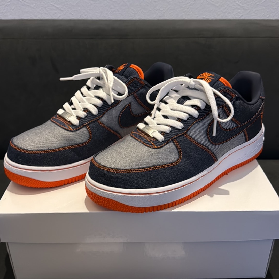 Kobe Bryant × Nike Air Force 1 Low Protro Denim "Obsidian/Safety Orange"