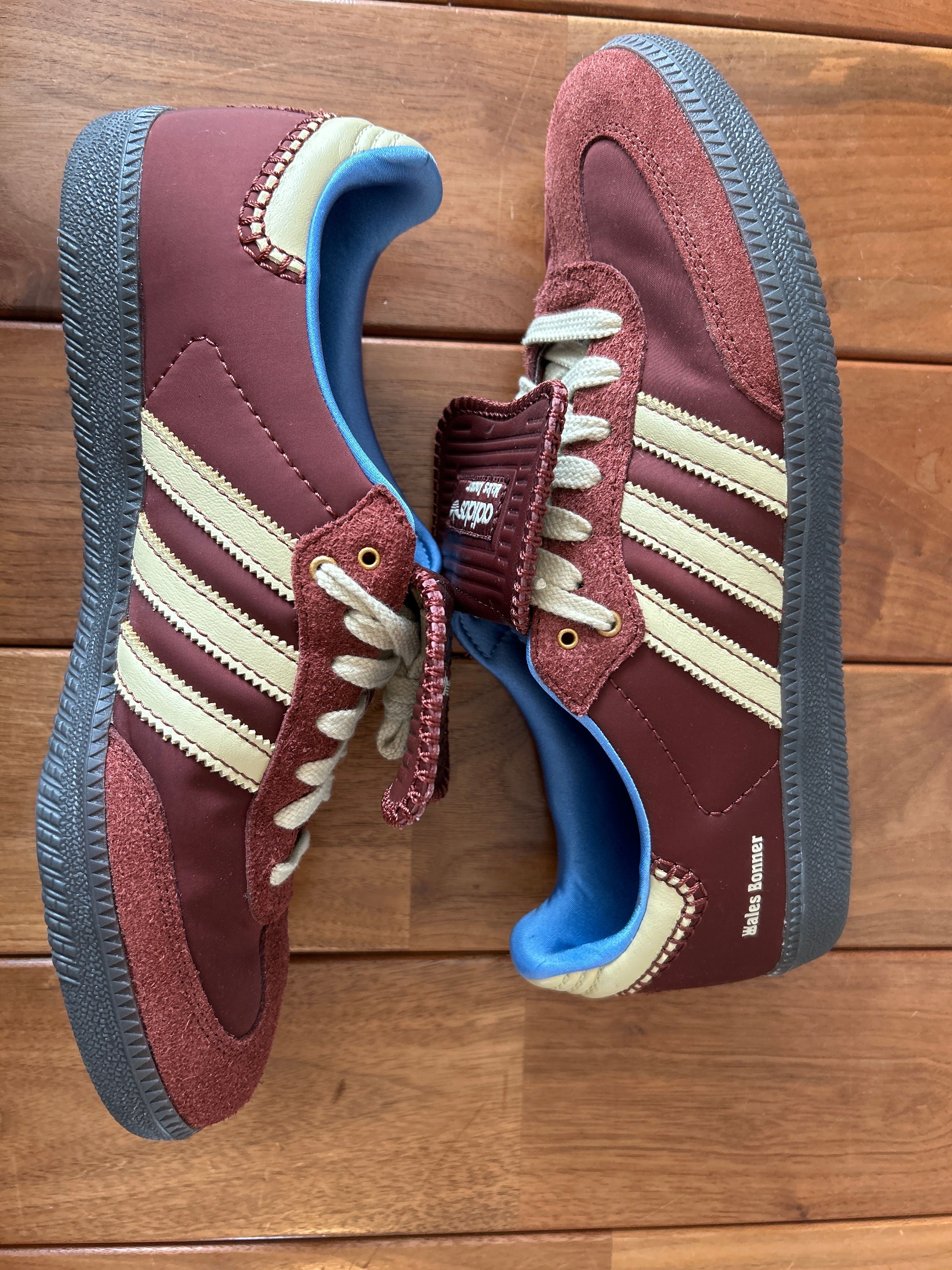 Wales Bonner × adidas Samba Nylon Low "Fox Brown/Sandy Beige/Lucky Blue"