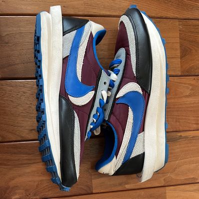 UNDERCOVER × sacai × Nike LD Waffle "Night Maroon/Pale Ivory-Ground Grey-Team Royal"