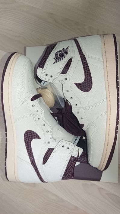 A Ma Maniere × Nike Air Jordan 1 Retro High OG "Sail and Burgundy"