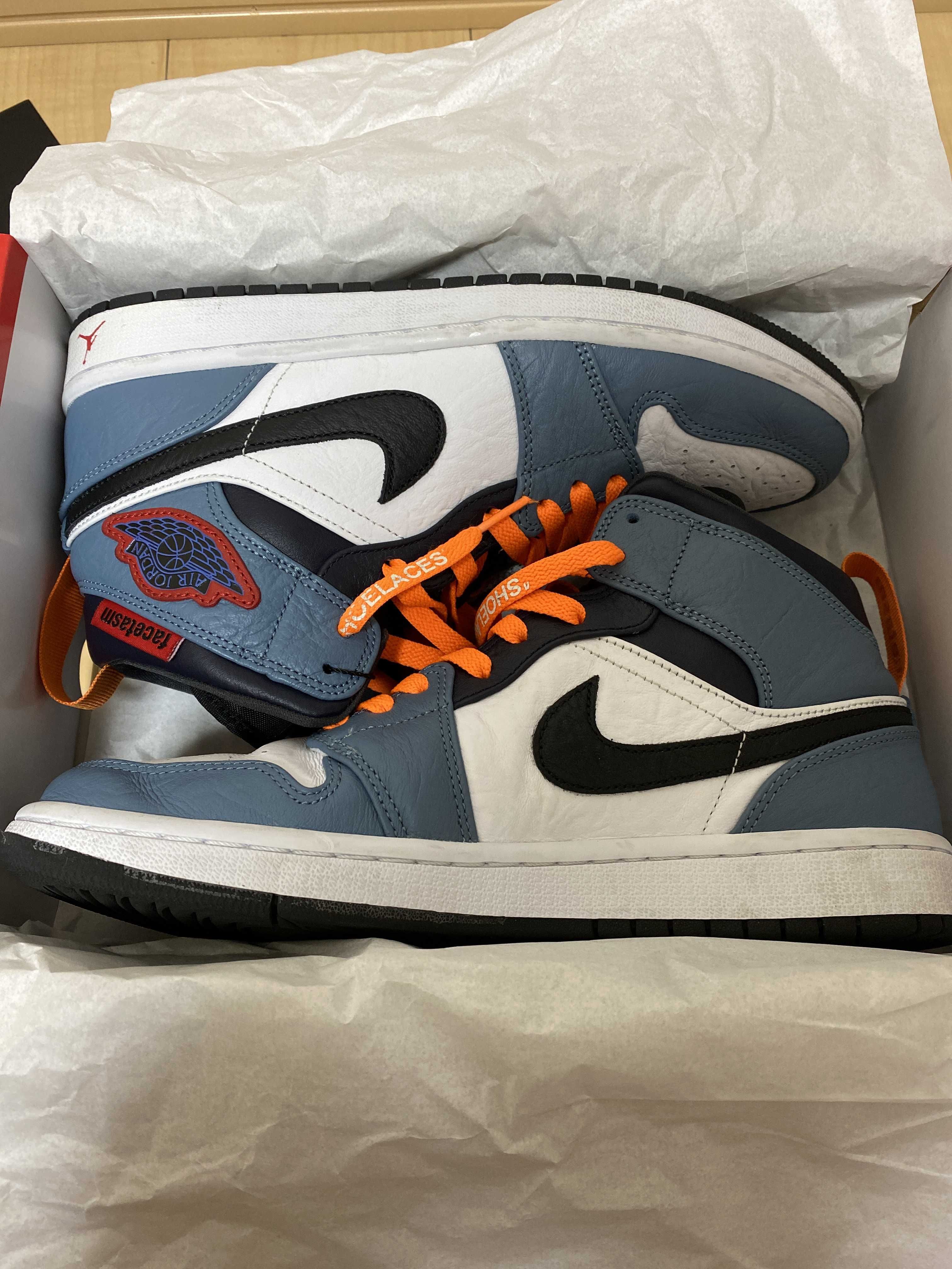 FACETASM × Nike Air Jordan 1 Mid "White/Navy"