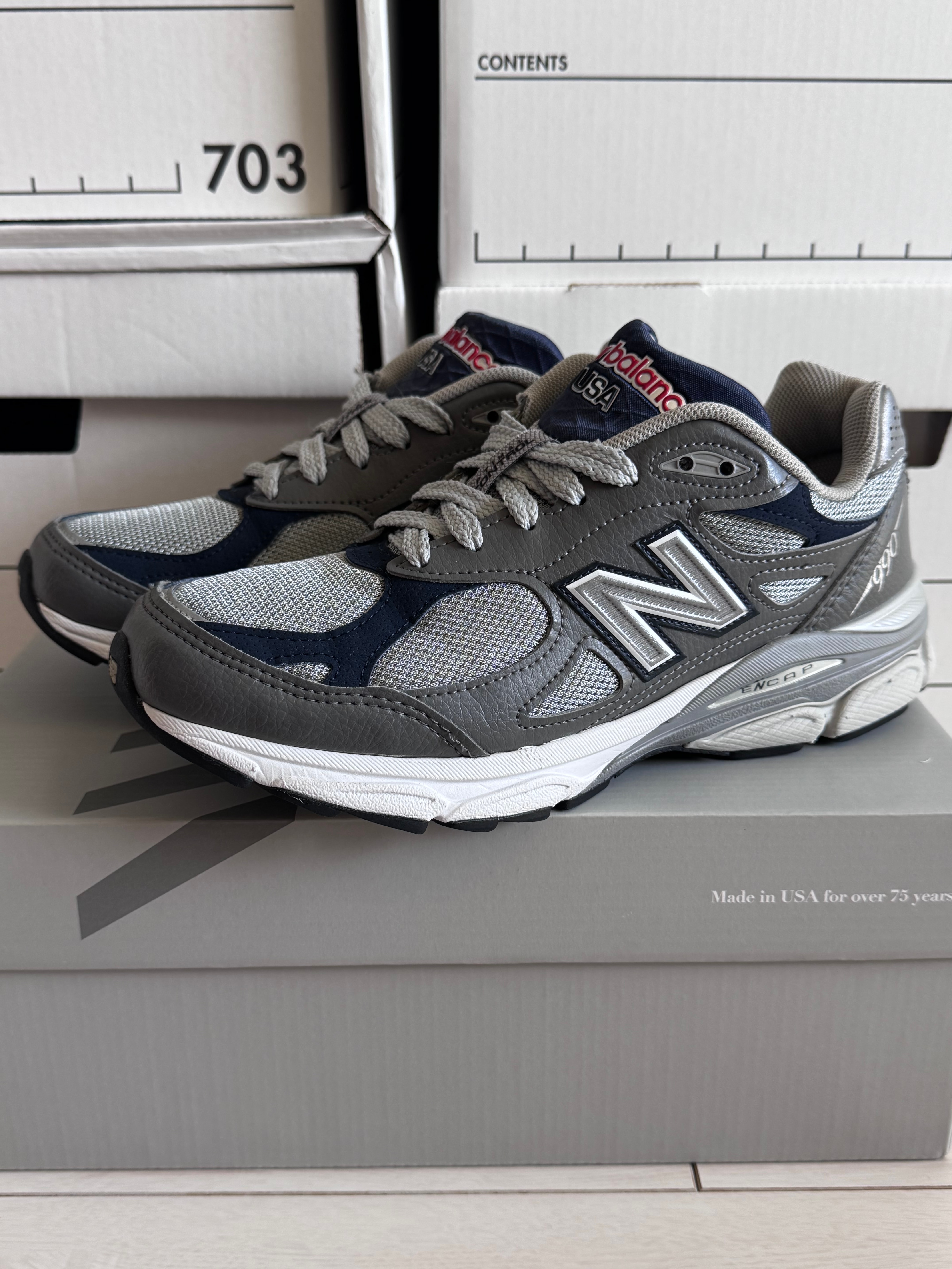 ニューバランス 990V3 "グレー/ネイビー"