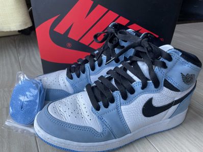 Nike GS Air Jordan 1 High "White/University Blue/Black"