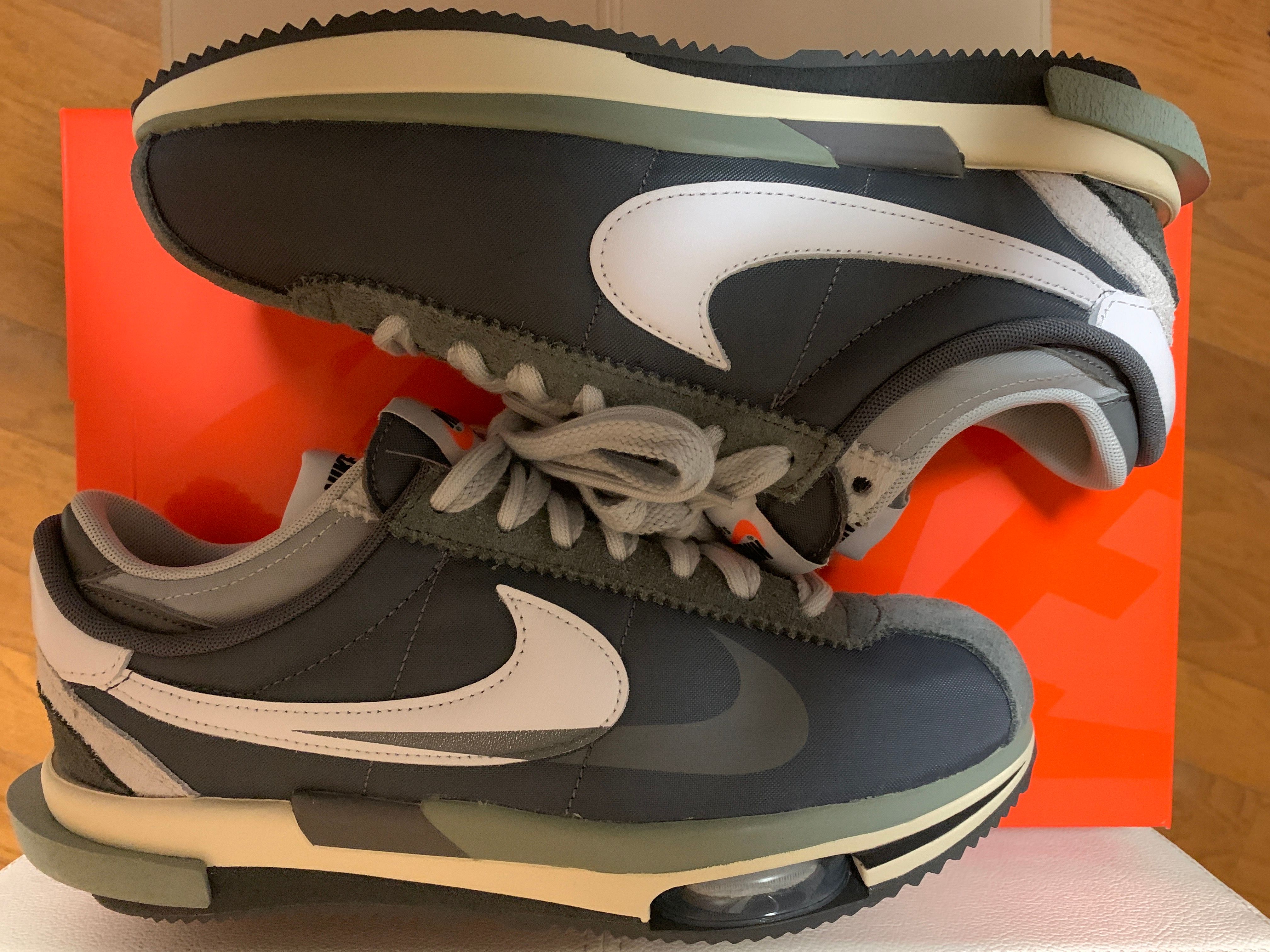 sacai × Nike Zoom Cortez "Iron Grey"