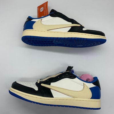 Travis Scott × fragment design × Nike Air Jordan 1 Low OG SP "Military Blue"