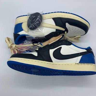 Travis Scott × fragment design × Nike Air Jordan 1 Low OG SP "Military Blue"