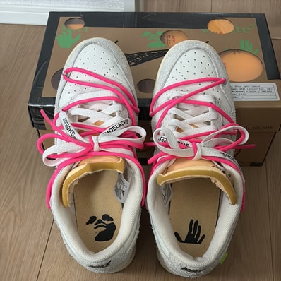 Off-White × Nike Dunk Low "Sail/Neutral Gray/Hyper Pink"