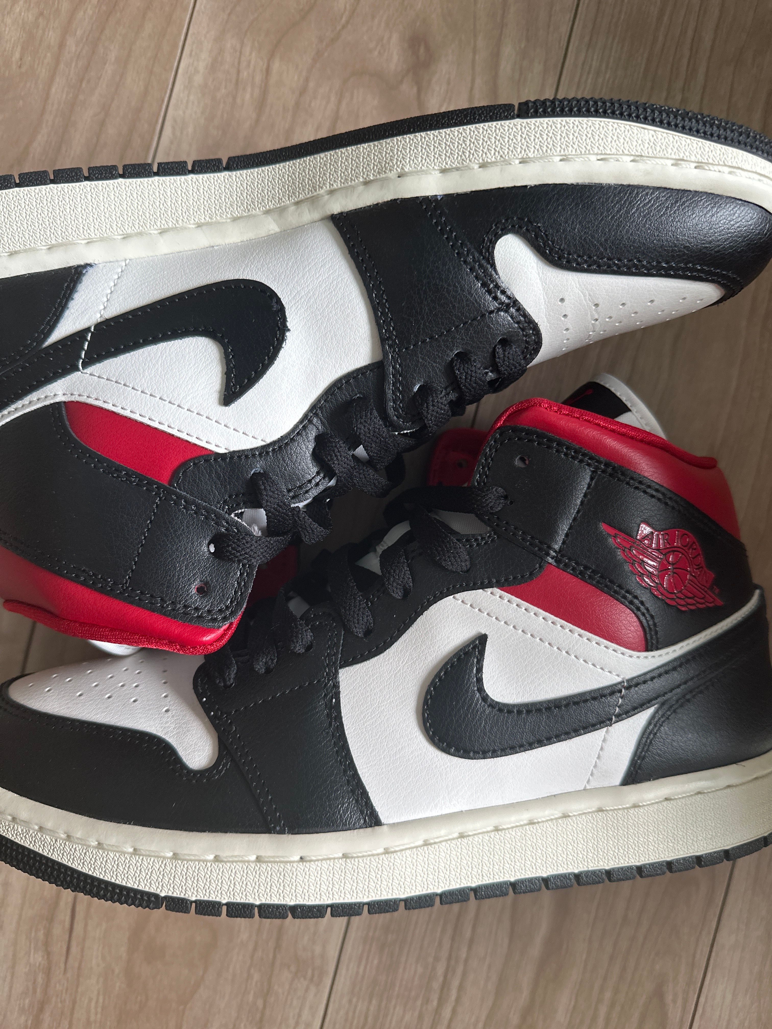Nike Women's Air Jordan 1 Mid "Black/Gym Red"