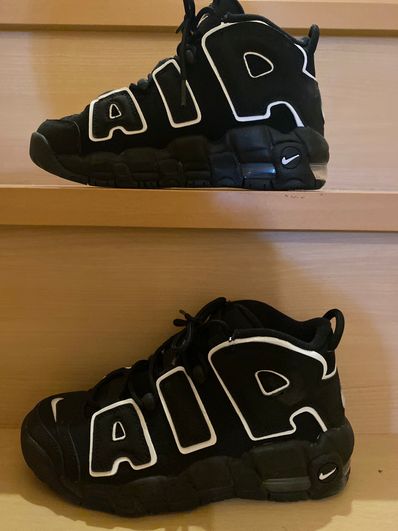 NIKE AIR MORE UPTEMPO GS "BLACK/WHITE"(2020)