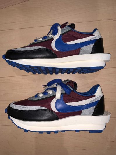 UNDERCOVER × sacai × Nike LD Waffle "Night Maroon/Pale Ivory-Ground Grey-Team Royal"