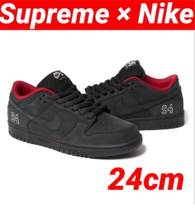 Supreme × Nike SB Dunk Low "Black" (25FW Week2)
