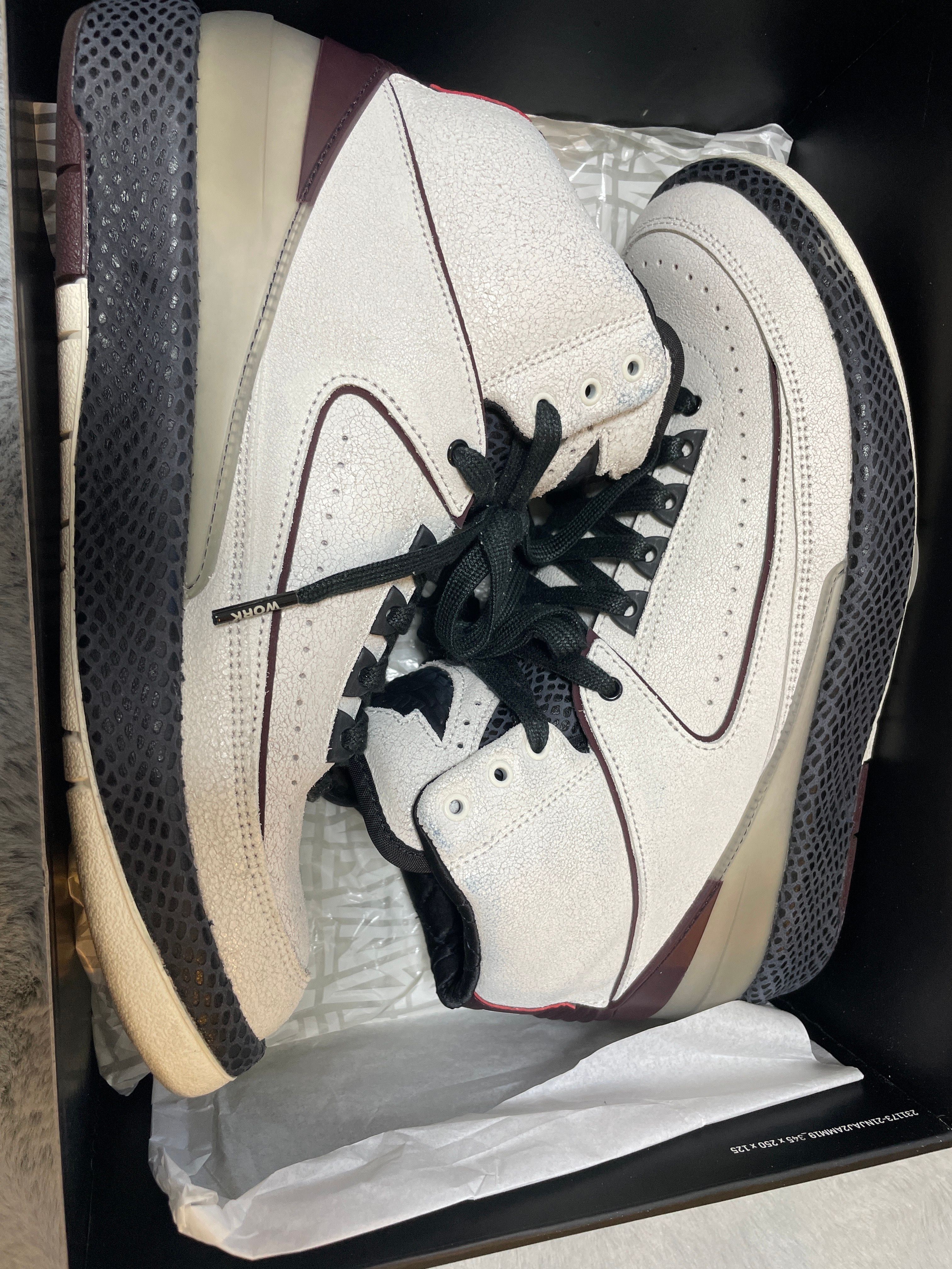 A Ma Maniere × Nike Air Jordan 2 "Airness/Sail and Burgundy"