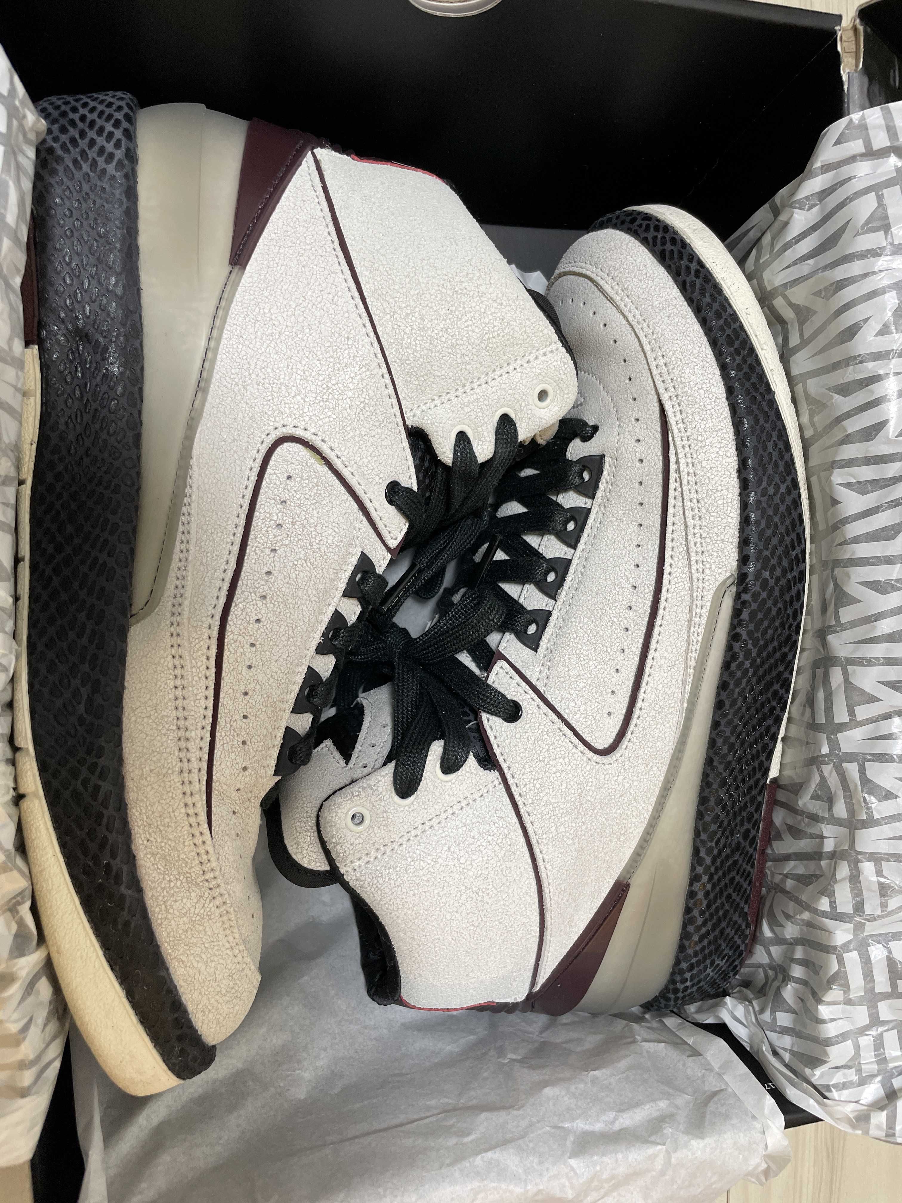 A Ma Maniere × Nike Air Jordan 2 "Airness/Sail and Burgundy"