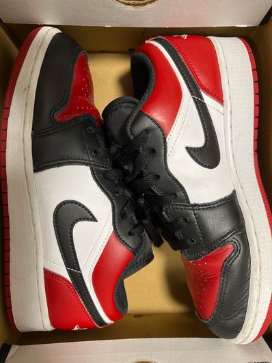 Nike GS Air Jordan 1 Low "Bred Toe"