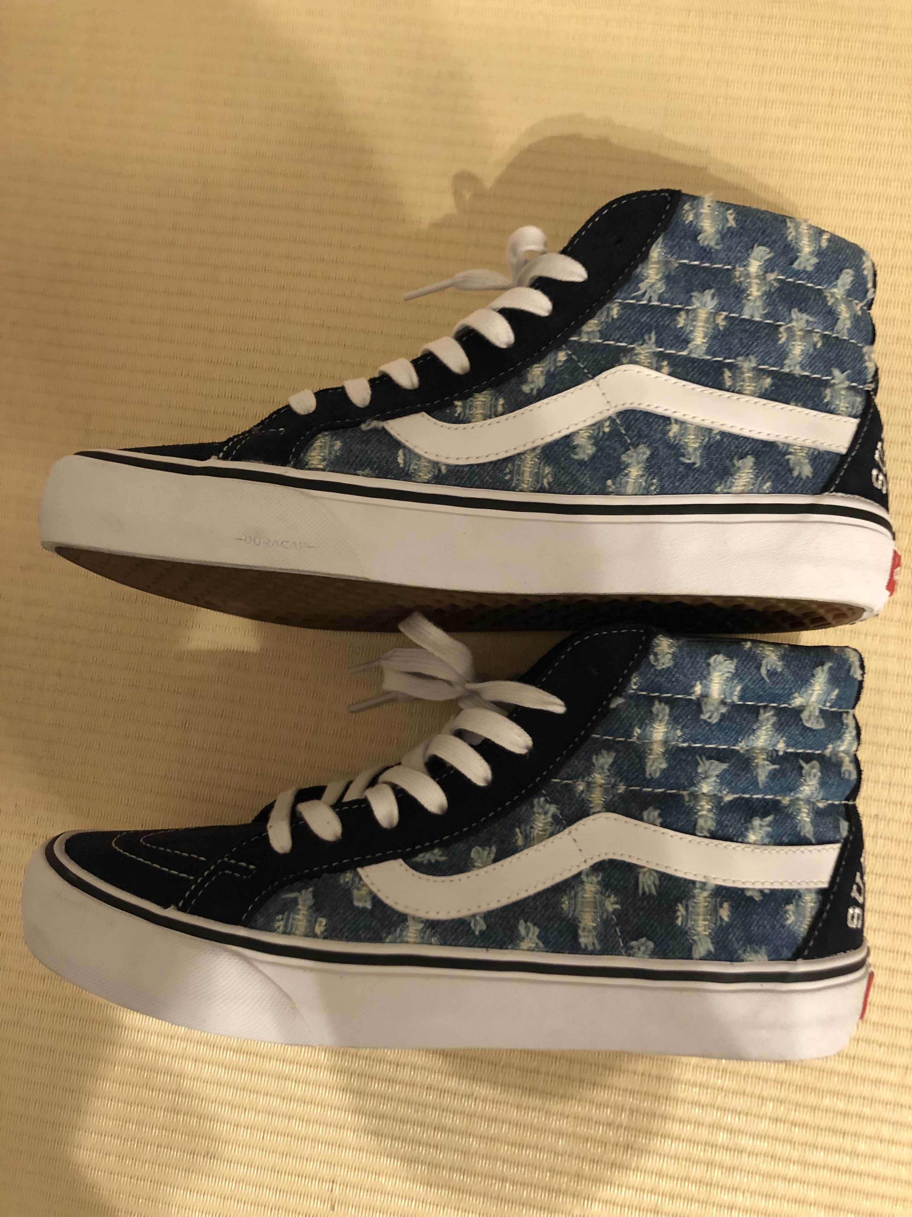 Supreme × Vans Sk8-Hi Hole Punch Denim "Blue"