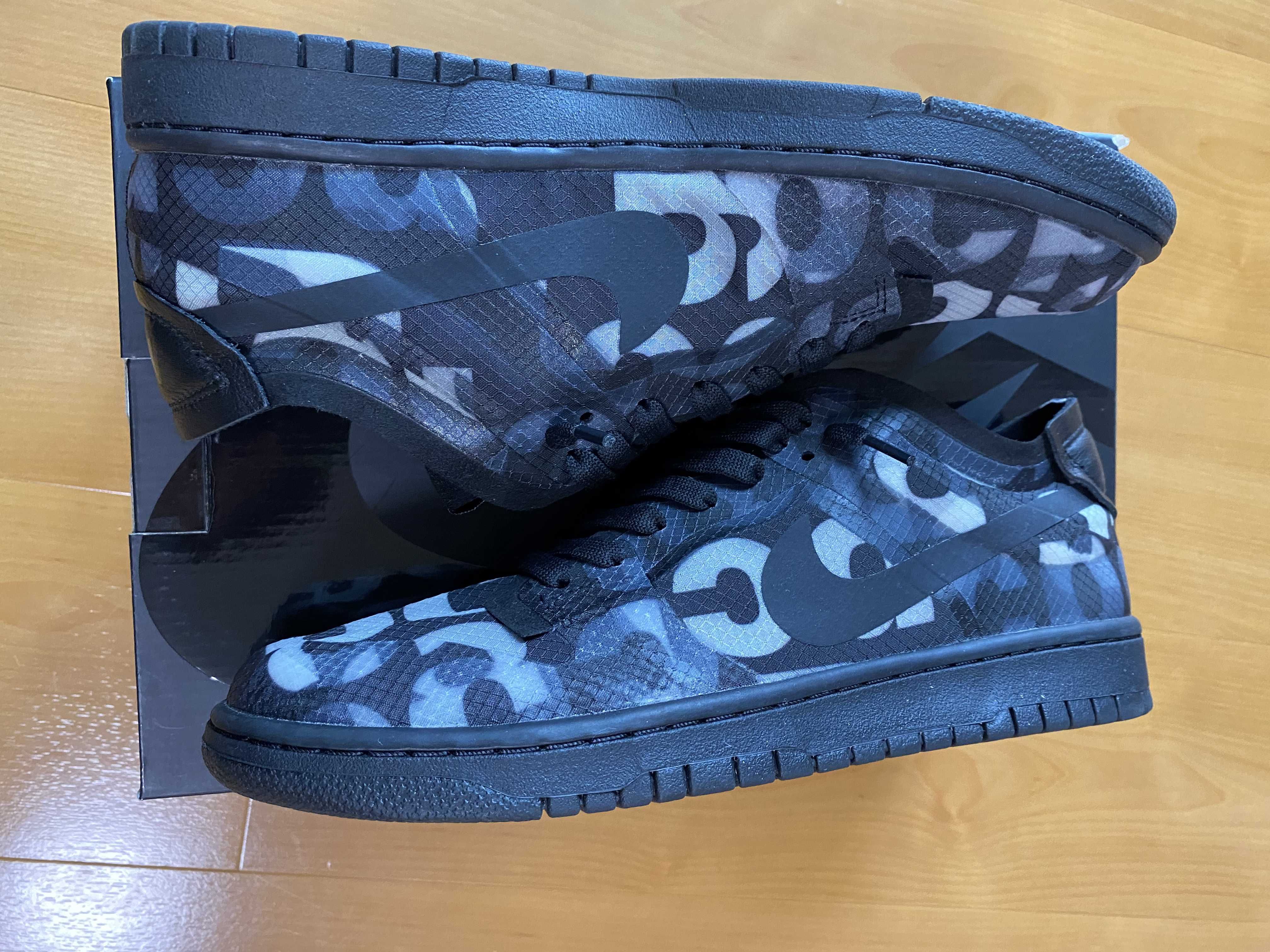 COMME des GARCONS × NIKE DUNK LOW Women's "BLACK/BLACK"