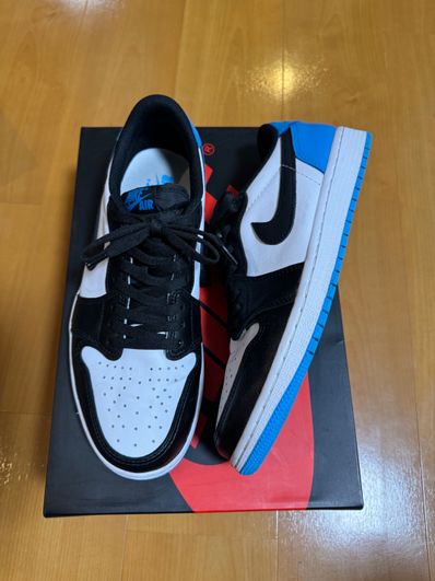 Nike Air Jordan 1 Low OG "Black and Dark Powder Blue/UNC"