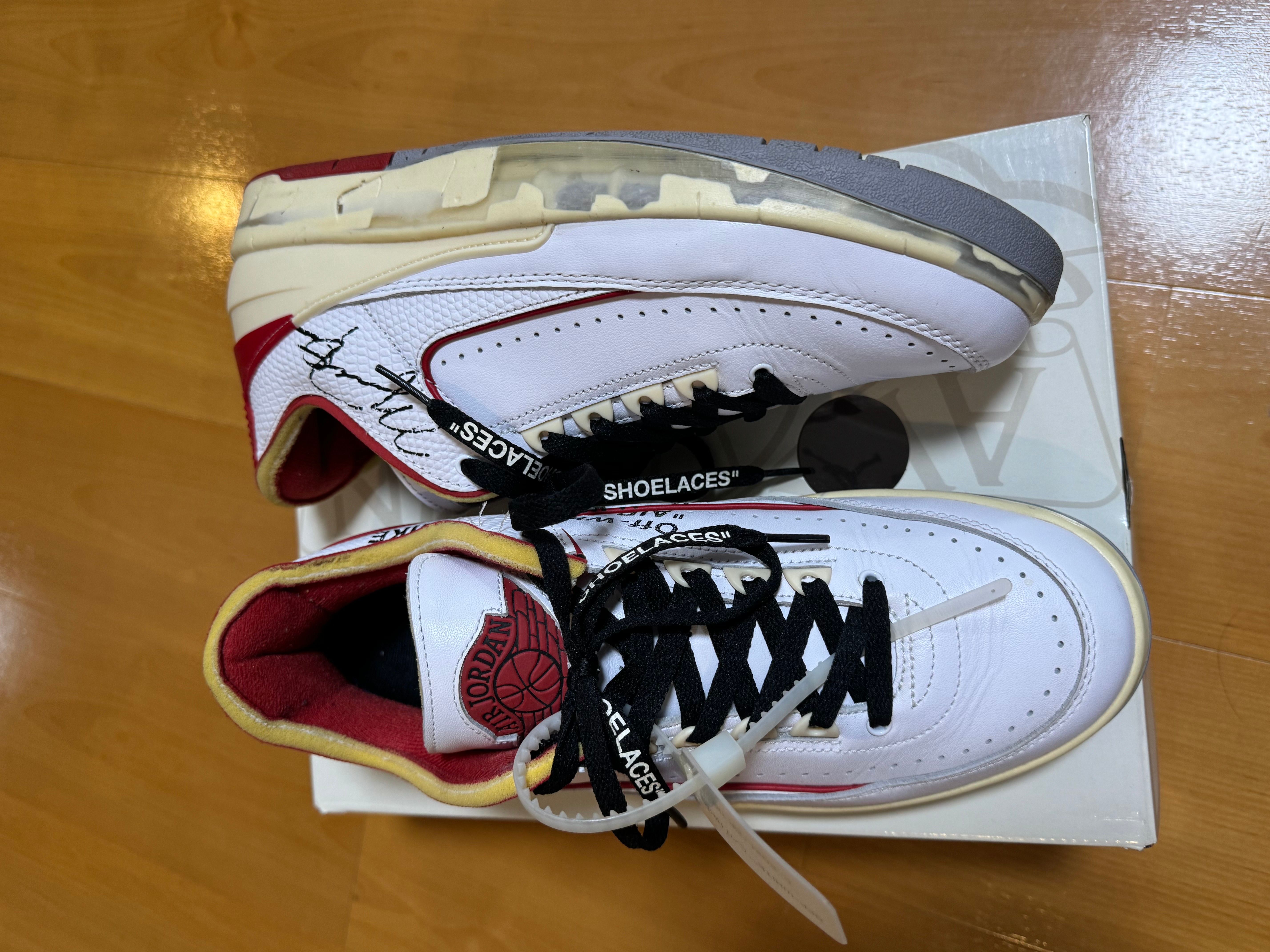 Off-White × Nike Air Jordan 2 Low "White and Varsity Red"