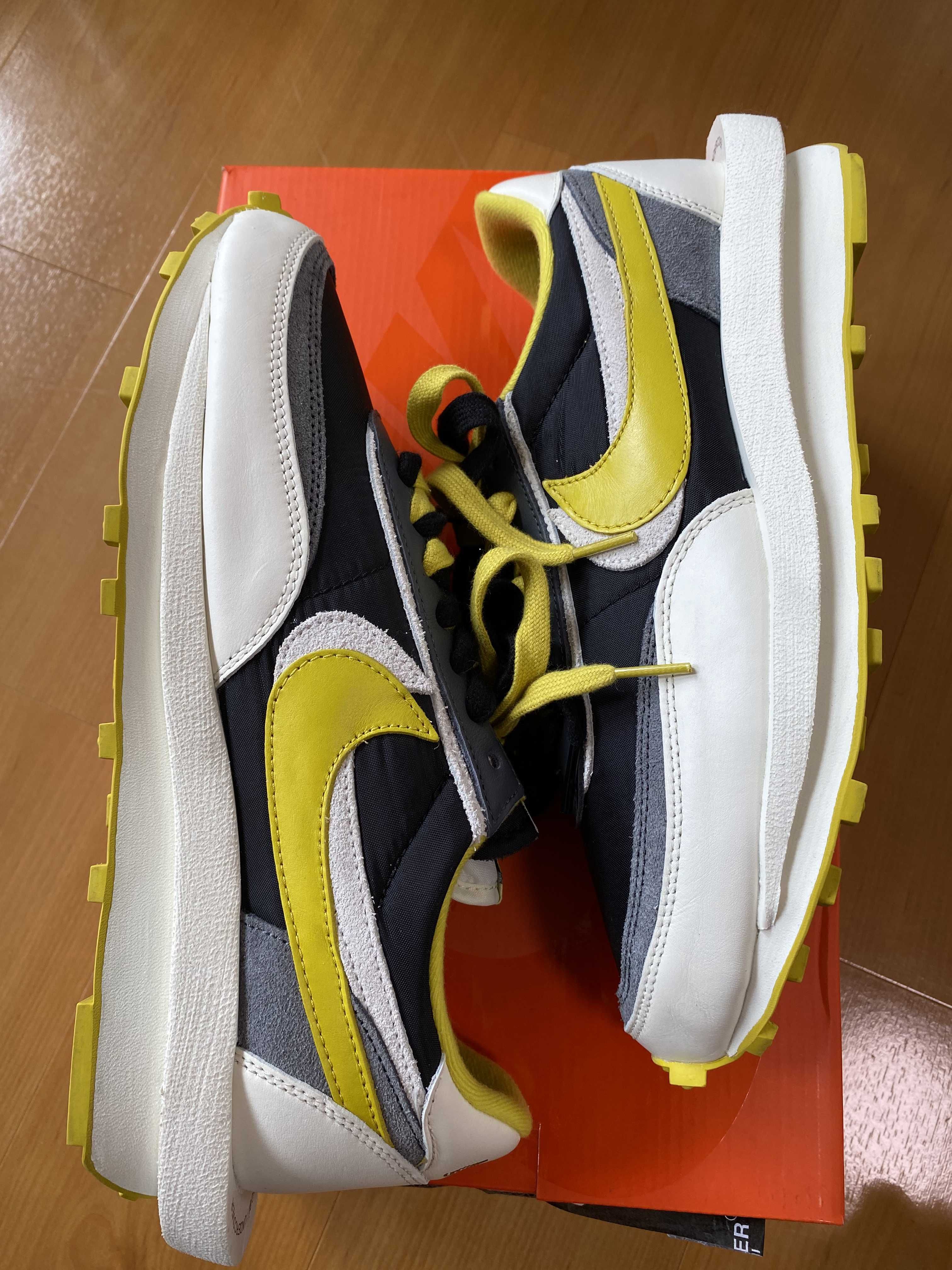 UNDERCOVER × sacai × Nike LD Waffle "Black/Sail-Dark Grey-Bright Citron"