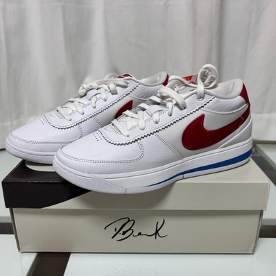 Nike Book 1 Cortez "Forrest Gump/White and Varsity Red" (FJ4250-105/FJ4249-105)