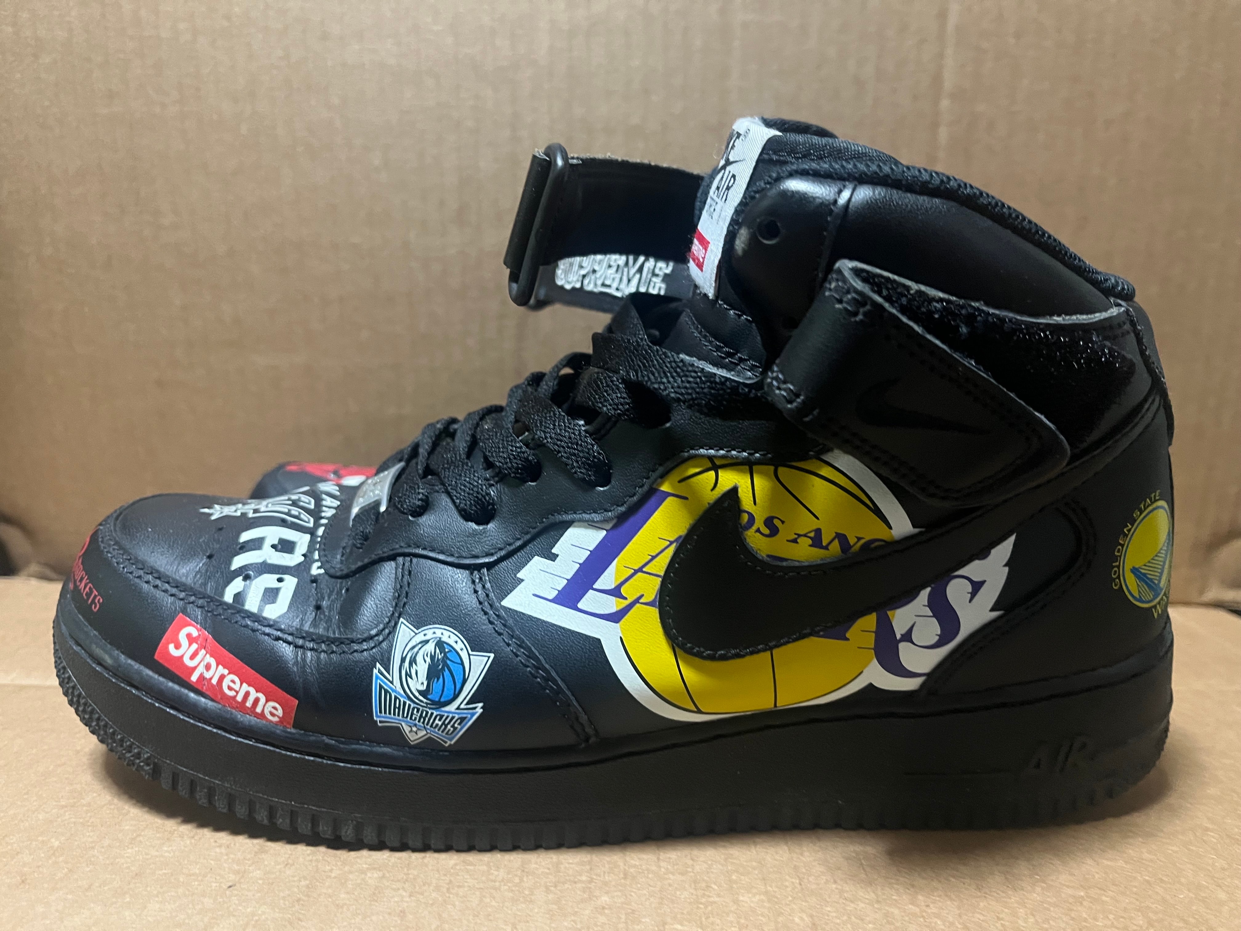 Supreme × NBA × Nike Air Force 1 Mid '07 "Black"