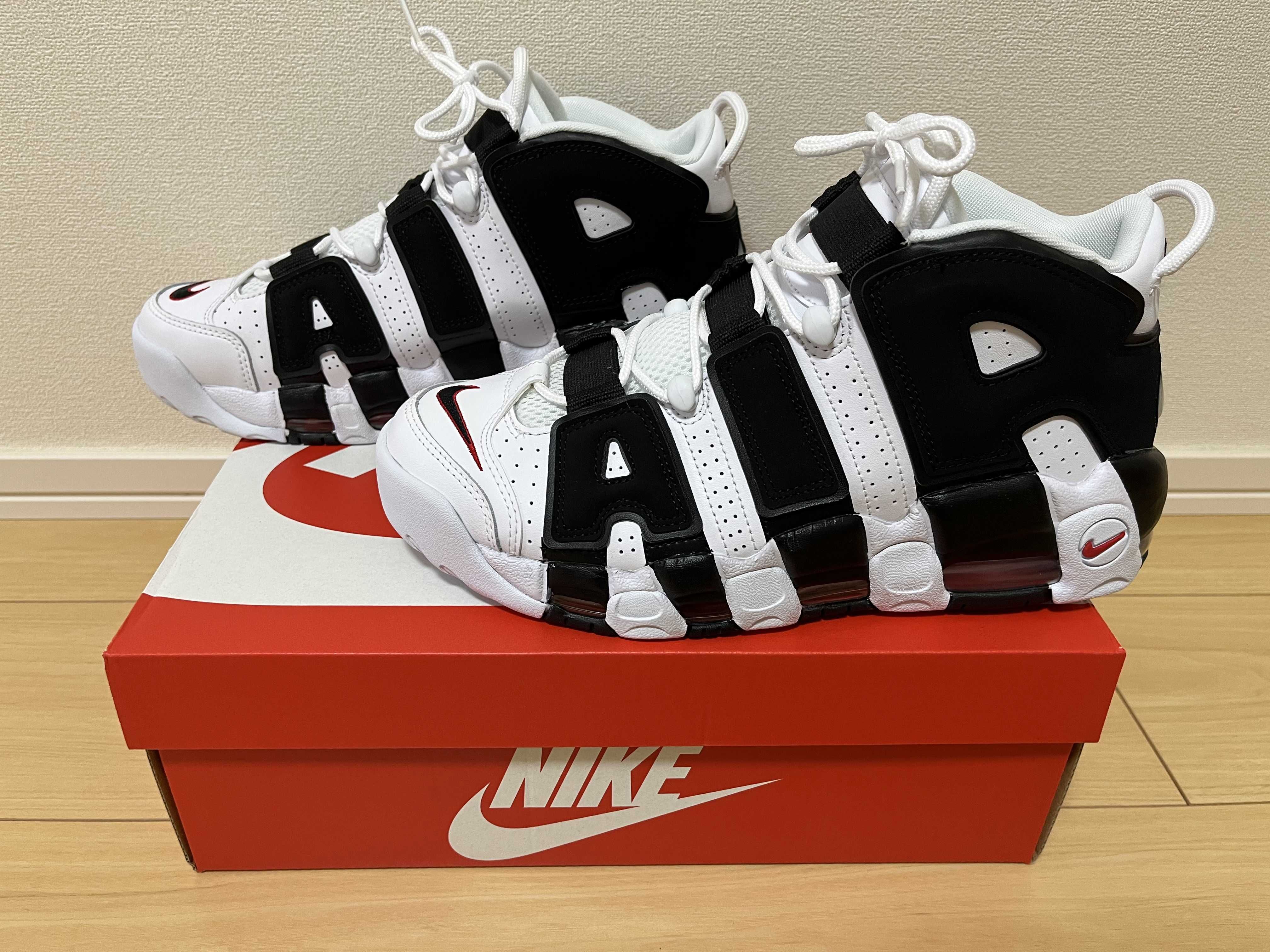 NIKE AIR MORE UPTEMPO "WHITE/BLACK/UNIVERSITY RED"(2020)