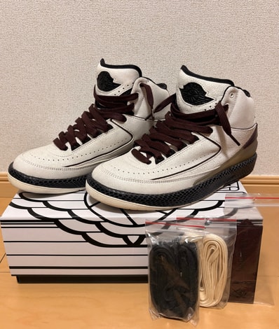 A Ma Maniere × Nike Air Jordan 2 "Airness/Sail and Burgundy"